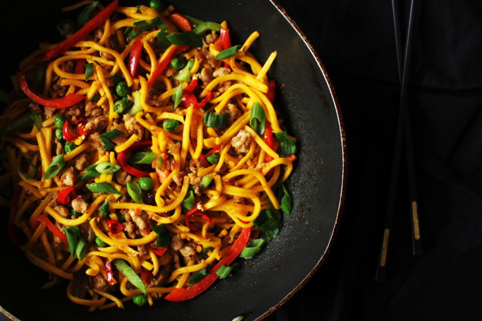 curried chicken noodles