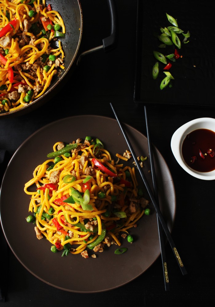curried chicken noodles