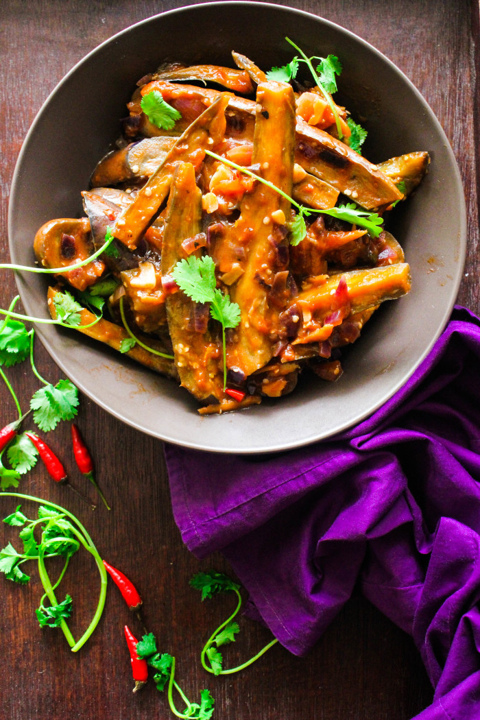 spicy asian eggplant curry