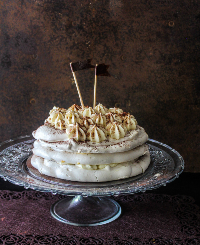 Irish cream pavlova