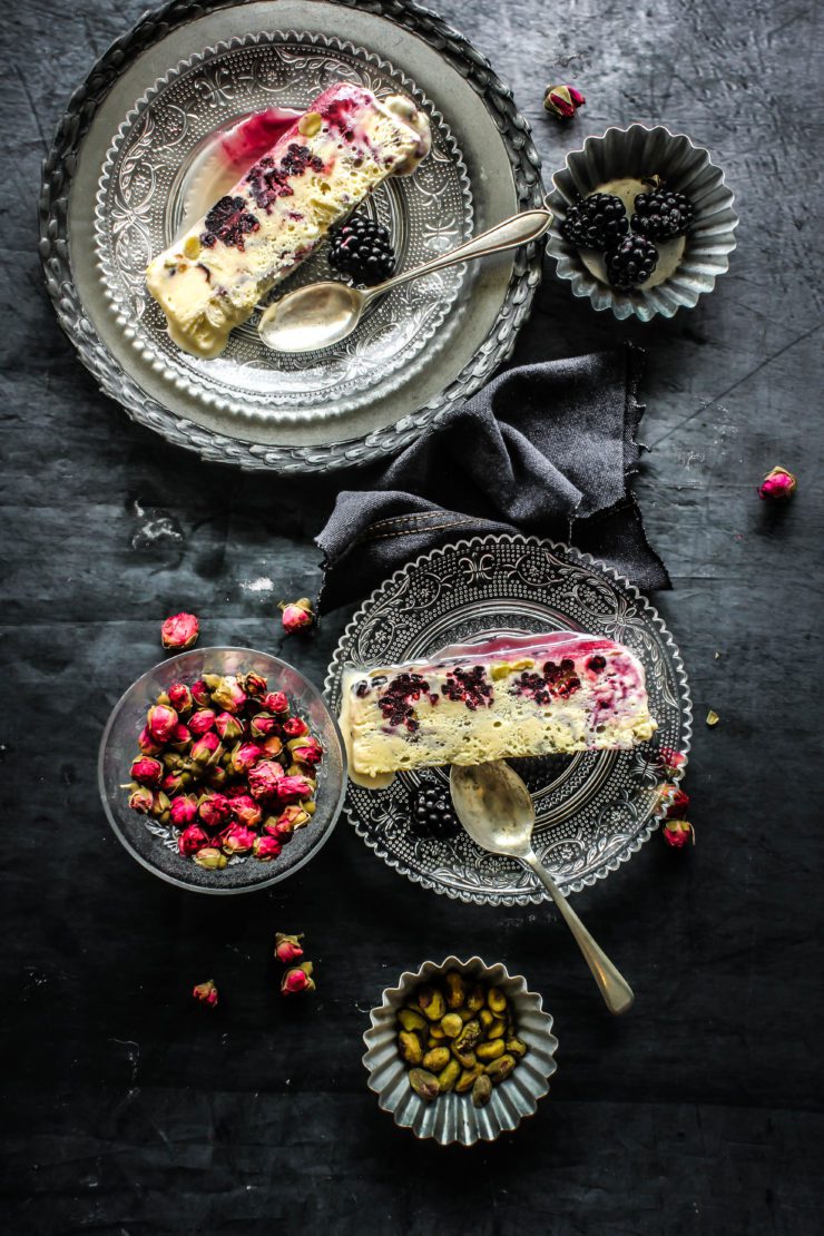 Blackberry-Pistachio-And-Rose-Semifreddo