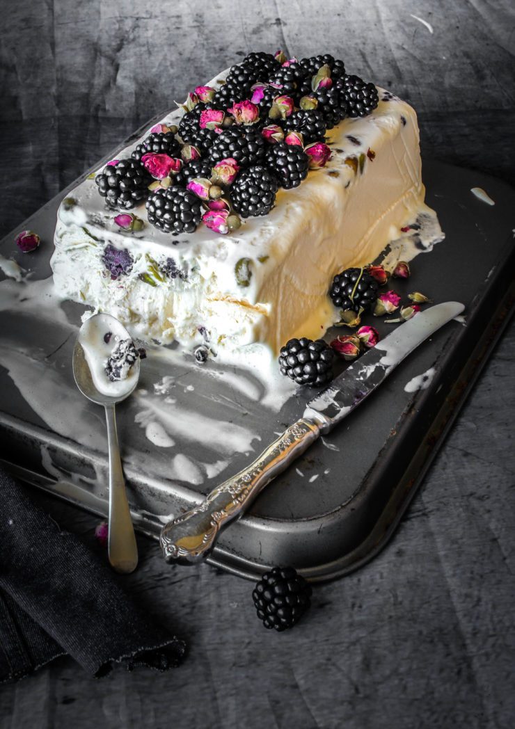 Blackberry-Pistachio-And-Rose-Semifreddo