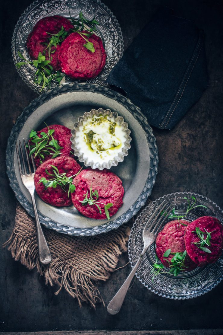 beetroot feta fritters