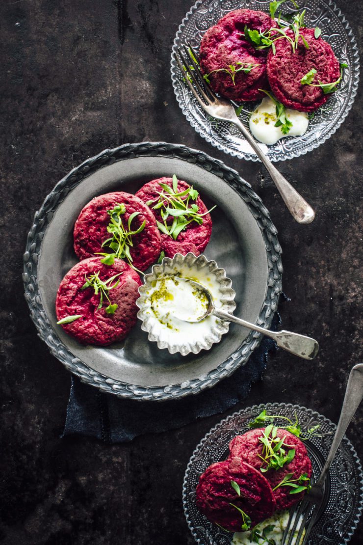 beetroot feta fritters