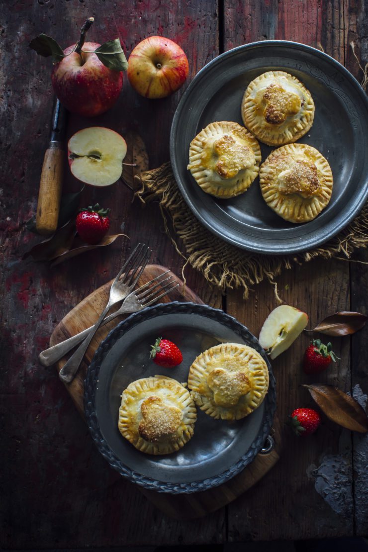 strawberry and apple hand pies