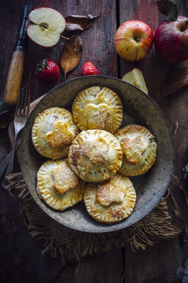 strawberry and apple hand pies
