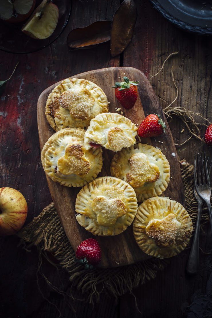 strawberry and apple hand pies