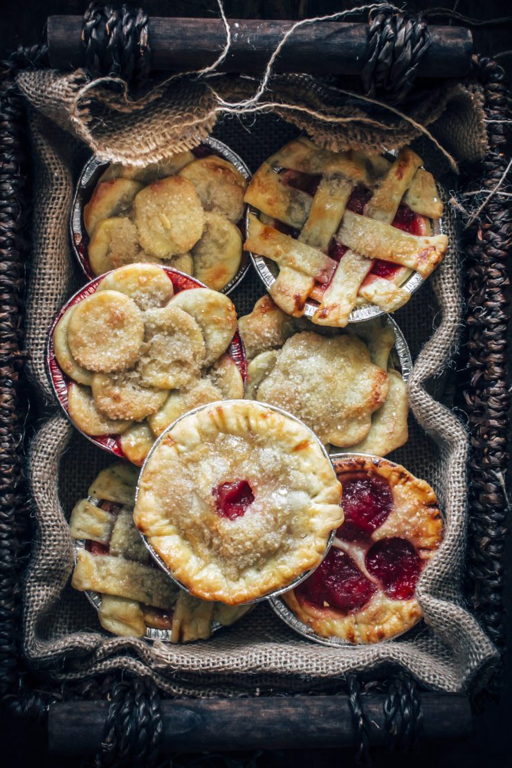 plum and pear mini pies