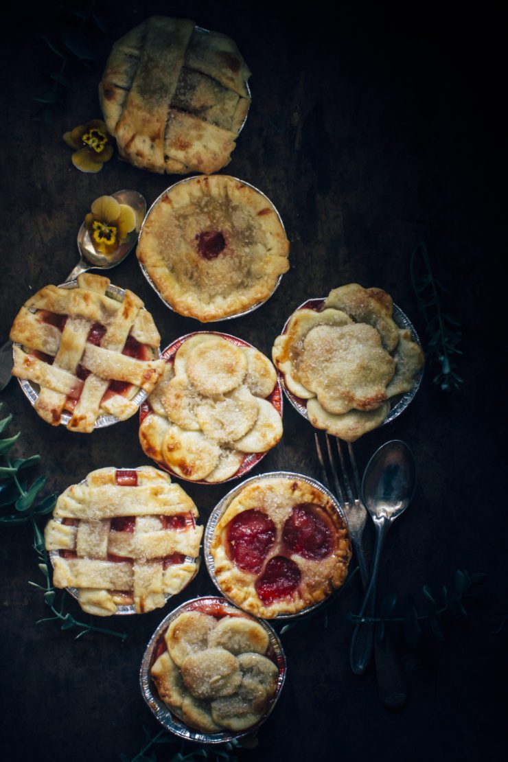 plum and pear mini pies