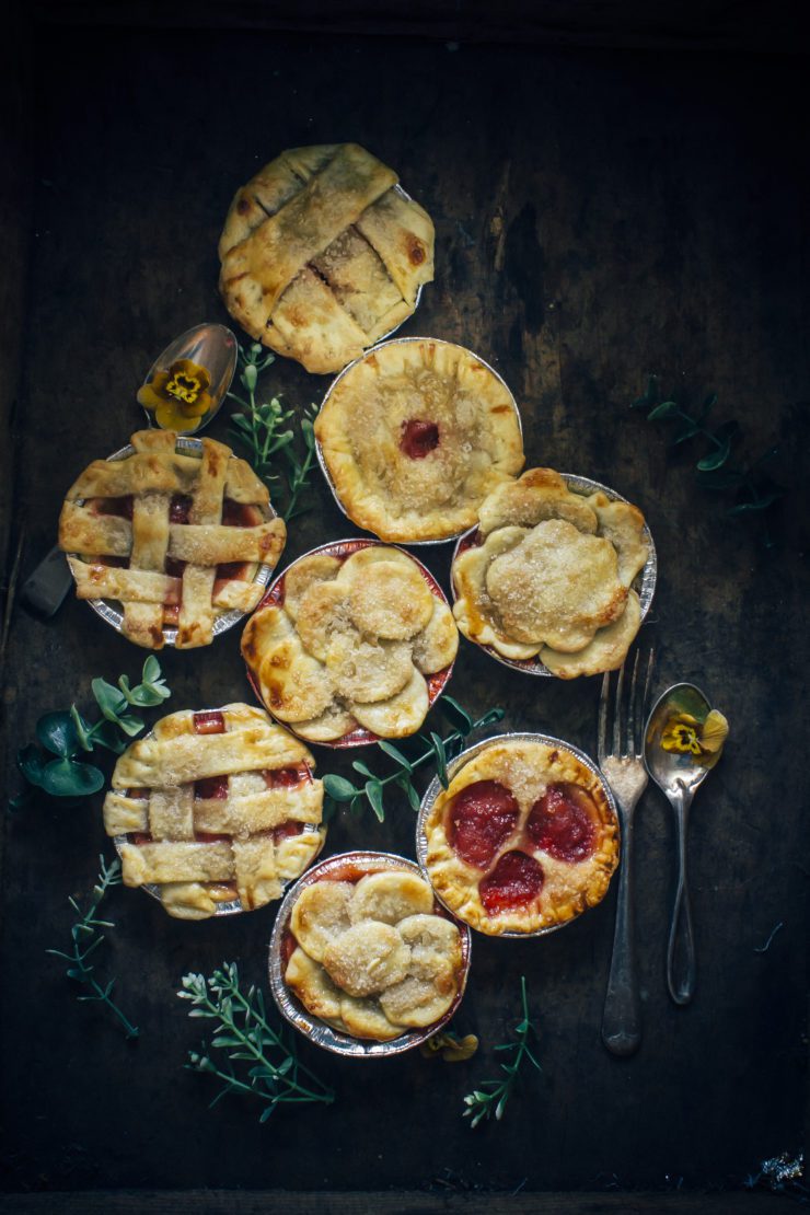 plum and pear mini pies