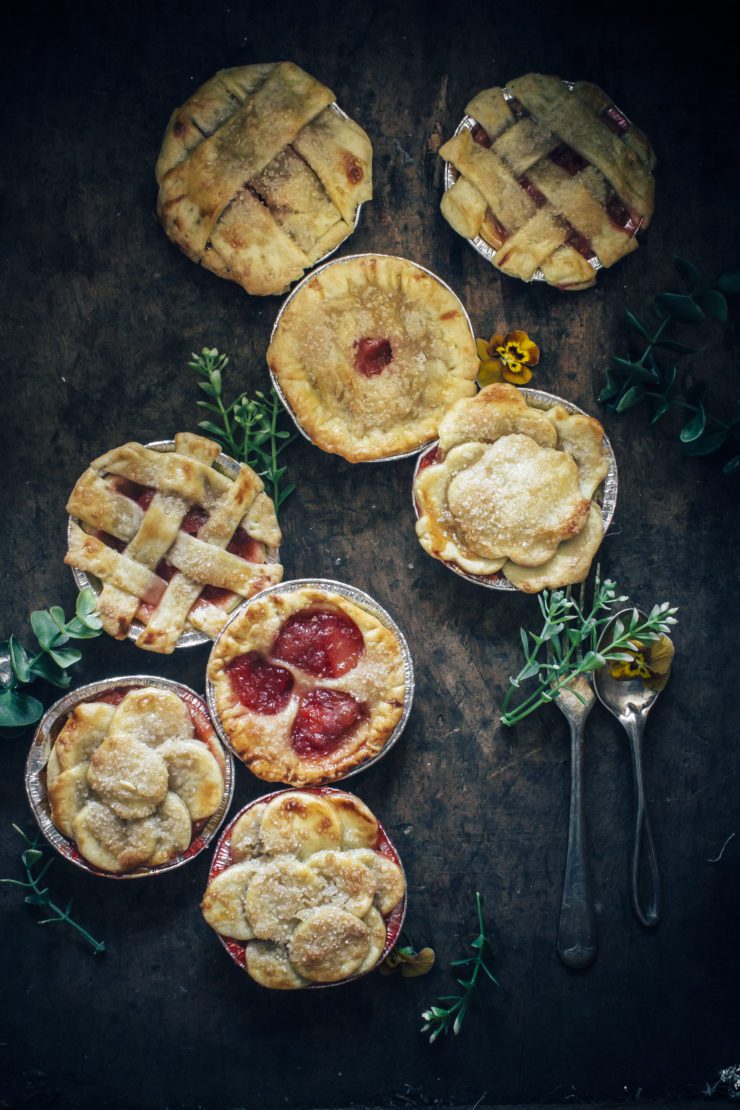 plum and pear mini pies