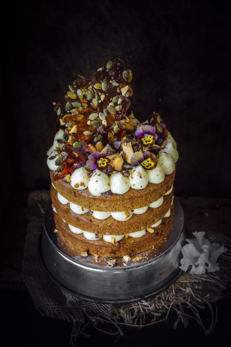 pumpkin cake with cream cheese frosting