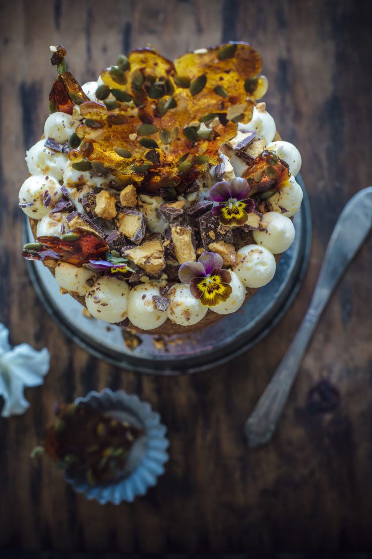 pumpkin cake with cream cheese frosting