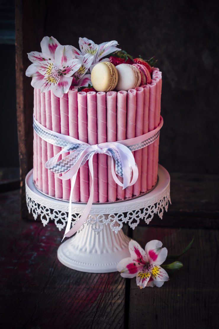 Layered Strawberry cake