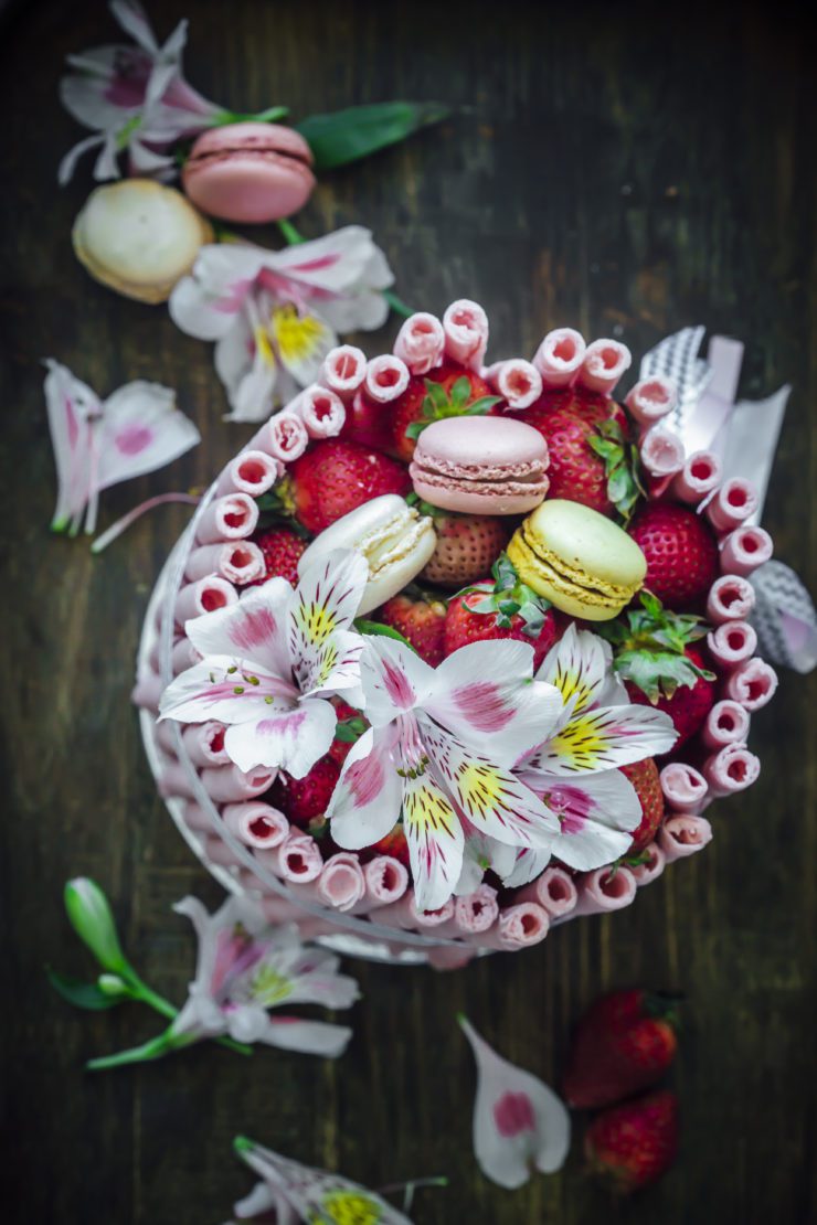 Layered Strawberry cake