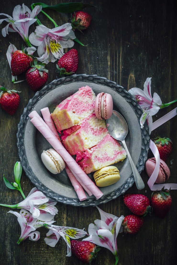 Layered Strawberry cake