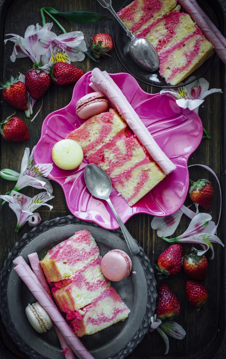 Layered Strawberry cake