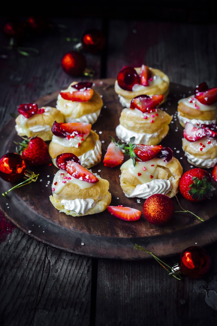 Profiteroles with Bulla Creme Fraiche