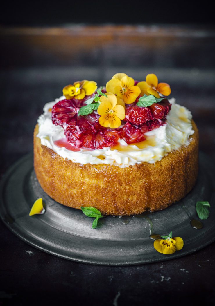 Blood Orange Polenta Cake