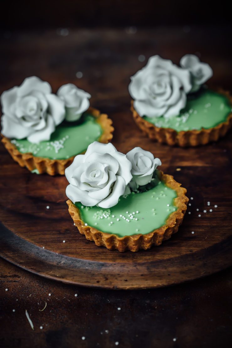 Basil Panna Cotta Tarts