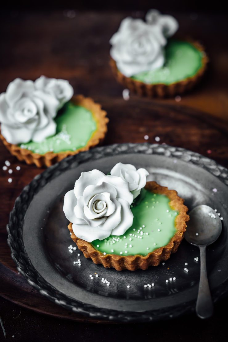 Basil Panna Cotta Tarts