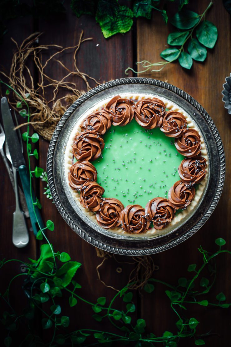 peppermint and chocolate tart