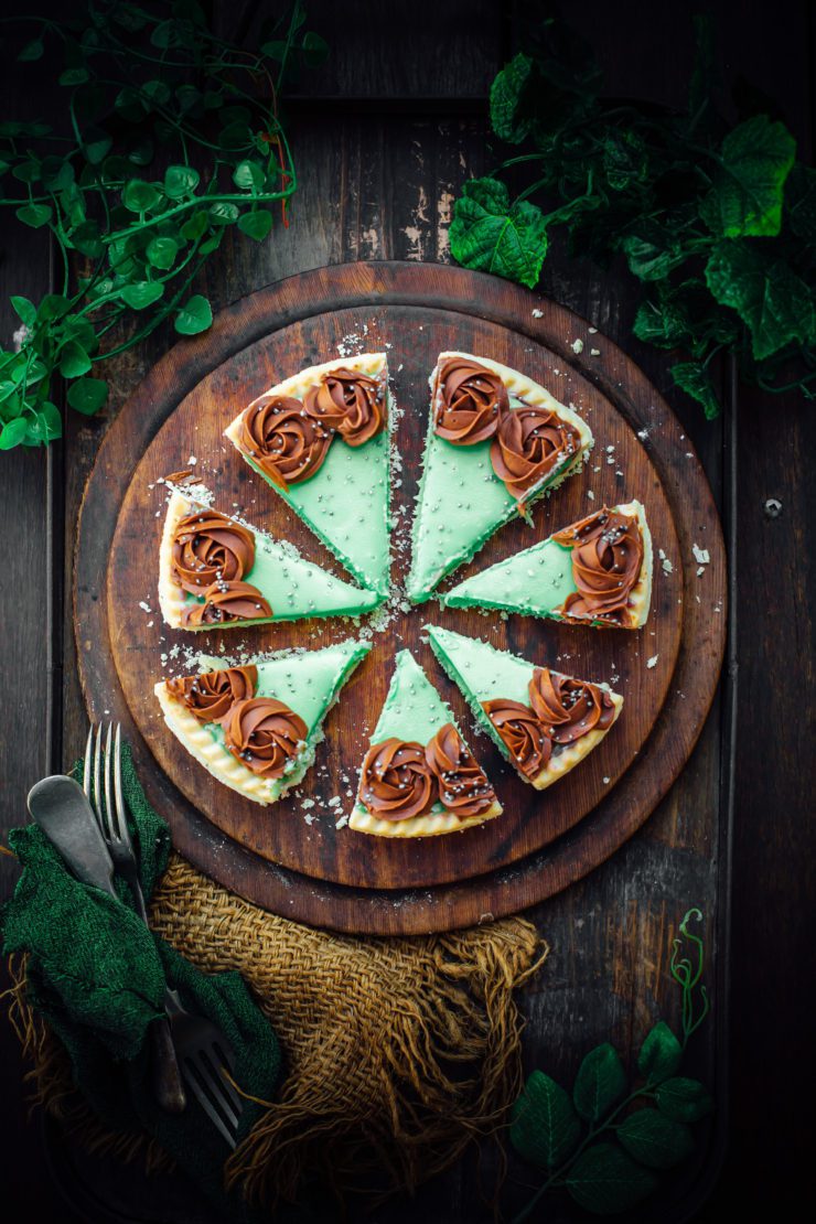 peppermint and chocolate tart