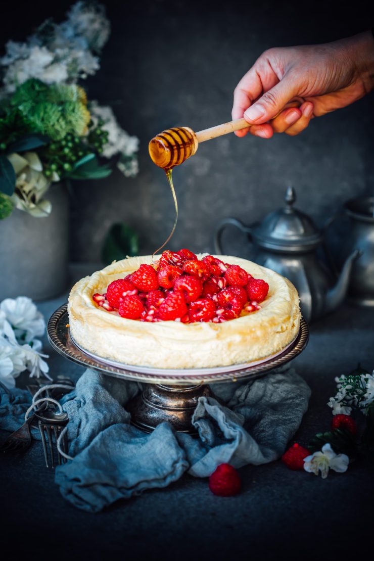 3-Ingredient Manuka Honey Cheesecake