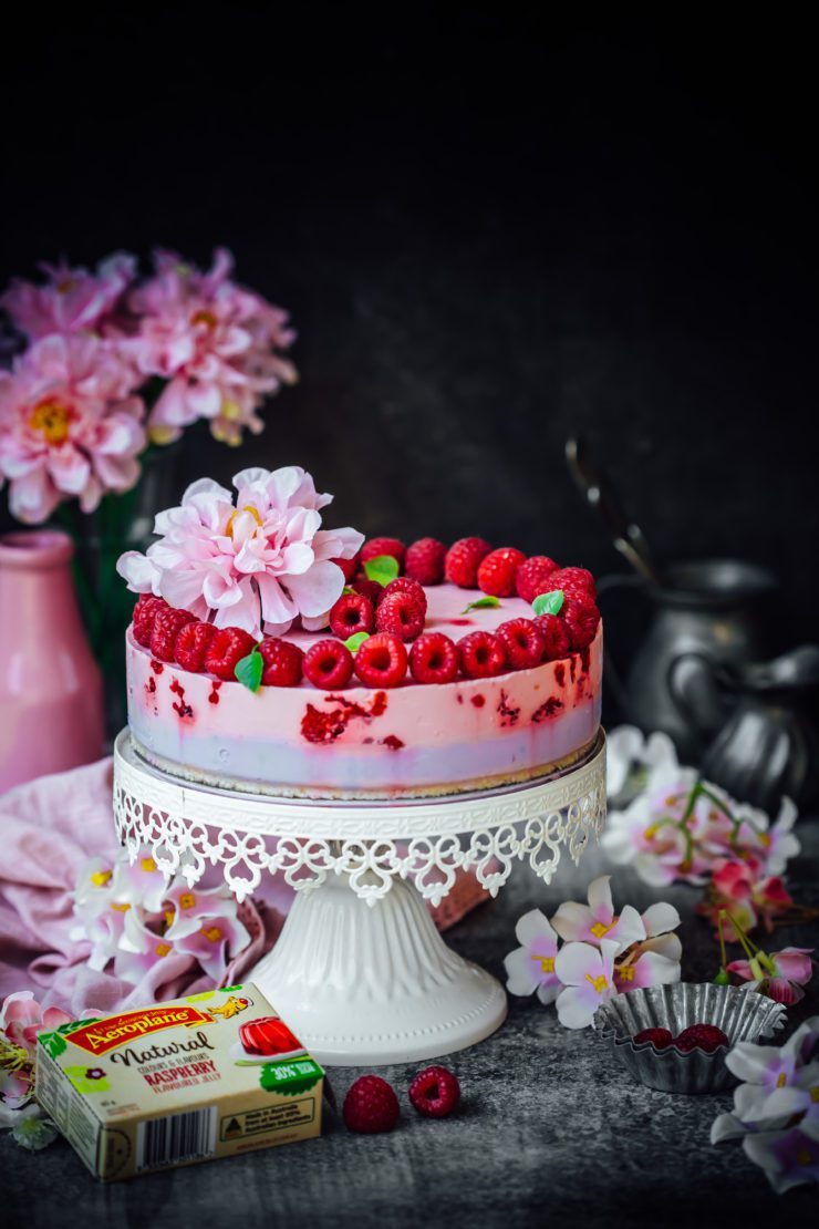 Raspberry- Blackcurrant Bavarian Cake