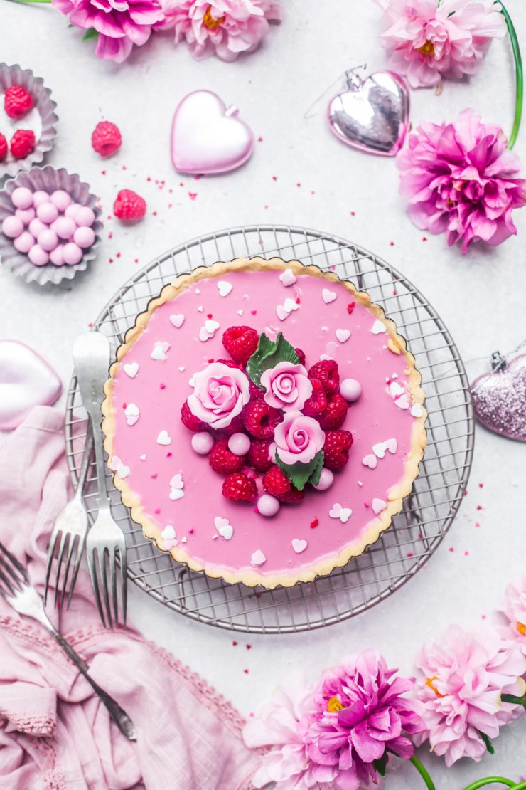 raspberry ganache tart