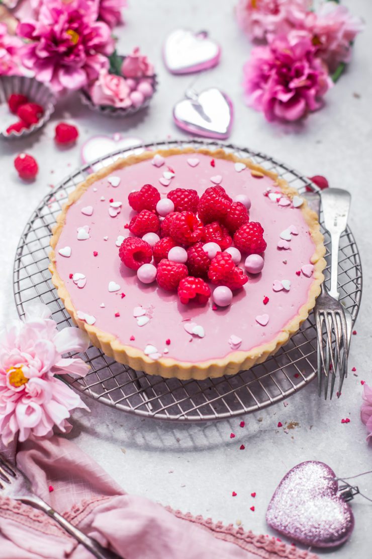 raspberry ganache tart