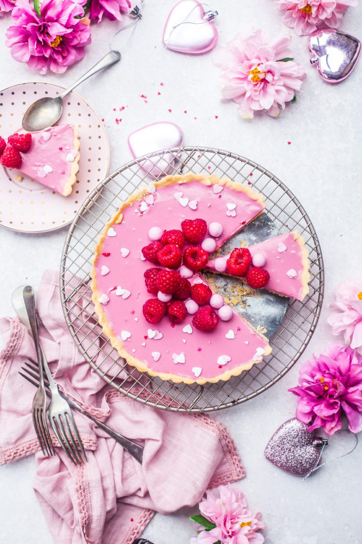 raspberry ganache tart