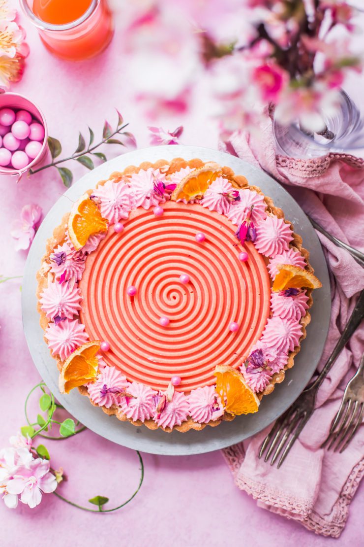 Grapefruit and orange tart