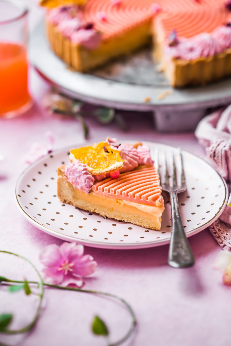 Grapefruit and orange tart