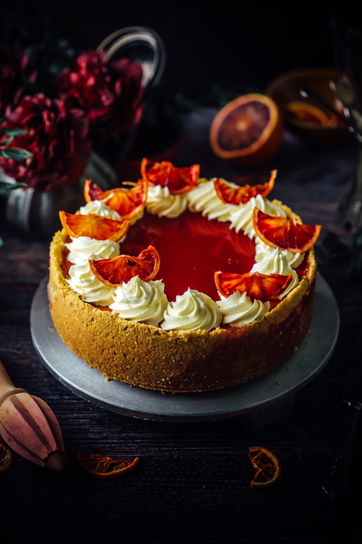 Blood orange cheesecake