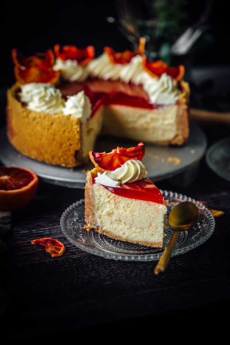 Blood orange cheesecake