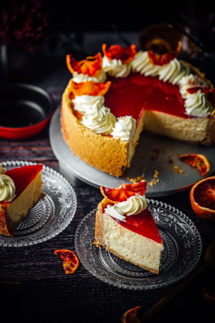 Blood orange cheesecake