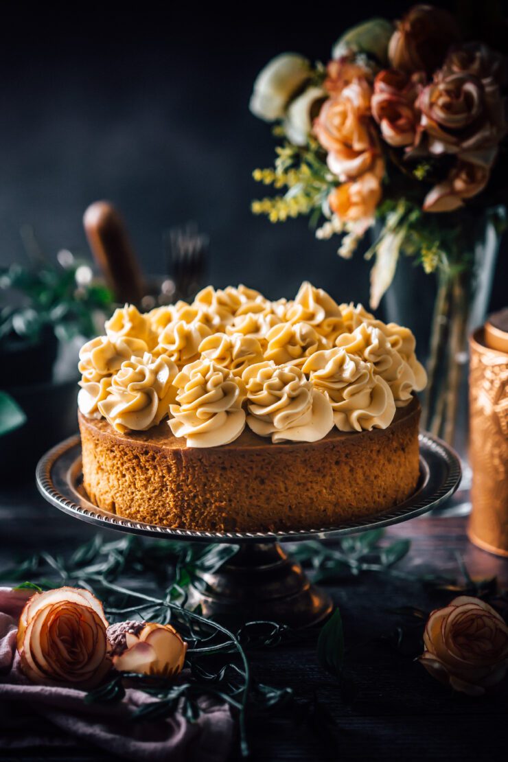 caramel cake with caramel condensed milk buttercream