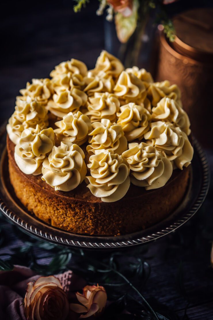 caramel cake with caramel condensed milk buttercream