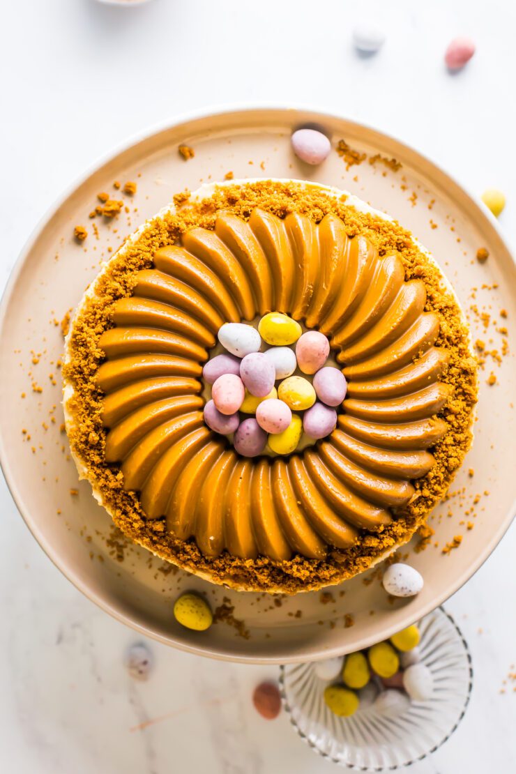 Biscoff and Mini eggs Cheesecake