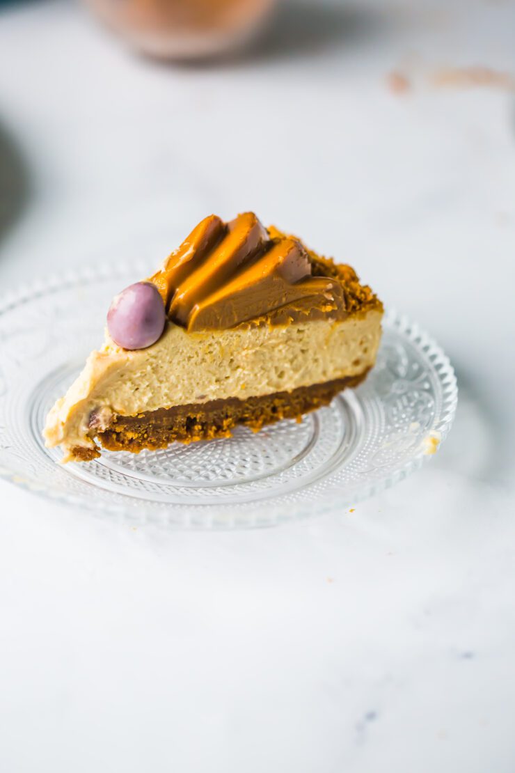 Biscoff and Mini eggs Cheesecake