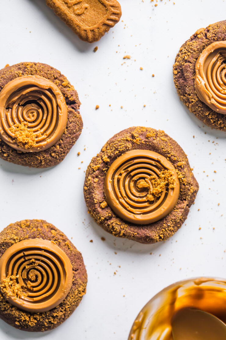 Biscoff Thumbprint Cookies