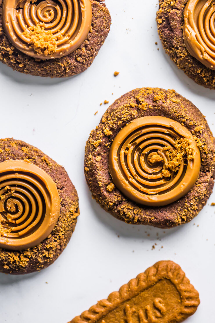 Biscoff Thumbprint Cookies