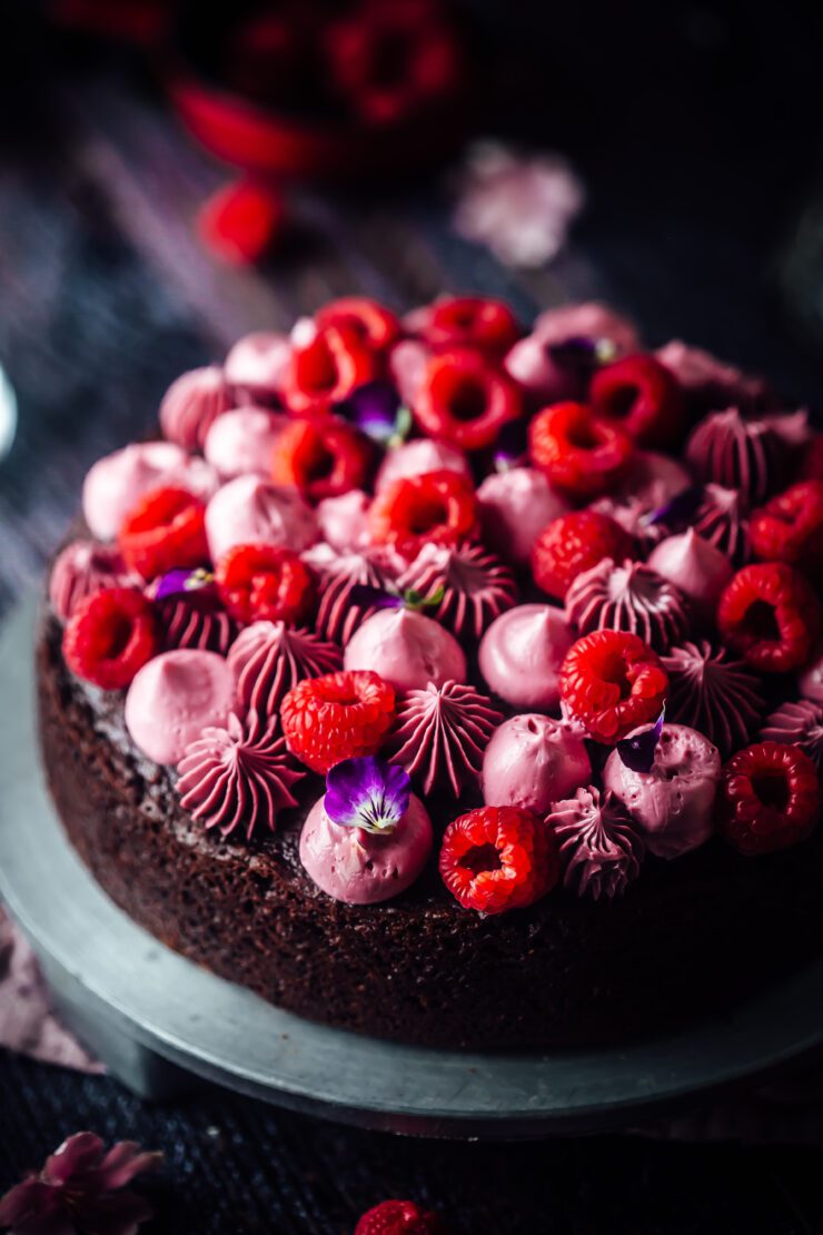 Chocolate Hazelnut and Raspberry Cake