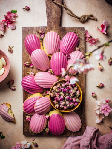 Homemade Madeleines with Rosewater and cardamom