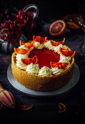 Blood orange cheesecake