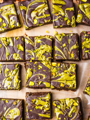 Eggless Pistachio Brownies